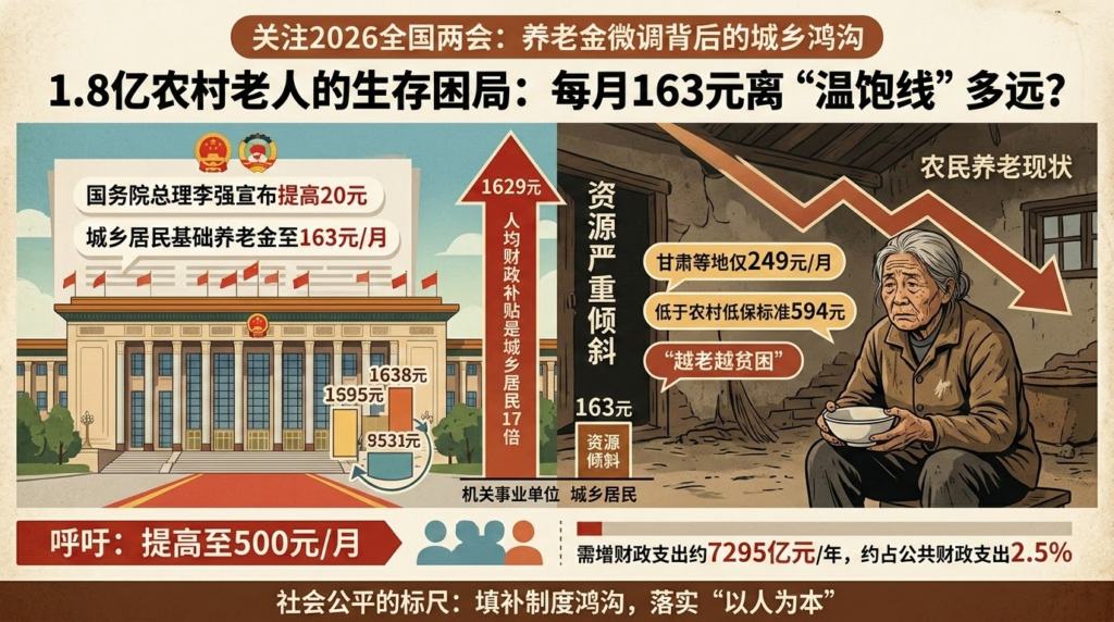 自由档案馆｜农保微增20元背后的1.8亿农村老人养老困局